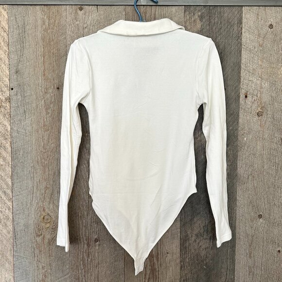 MANGOPOP Henley Bodysuit for Women Button Down Long Sleeve Tops Body Suits Dress - Picture 4 of 7
